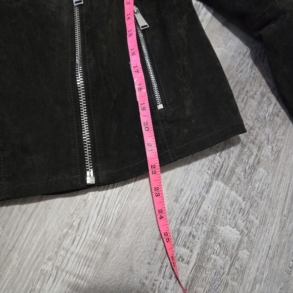 BCBGeneration Suede Leather Jacket Women's Size Large Dark Brown - Picture 11 of 13